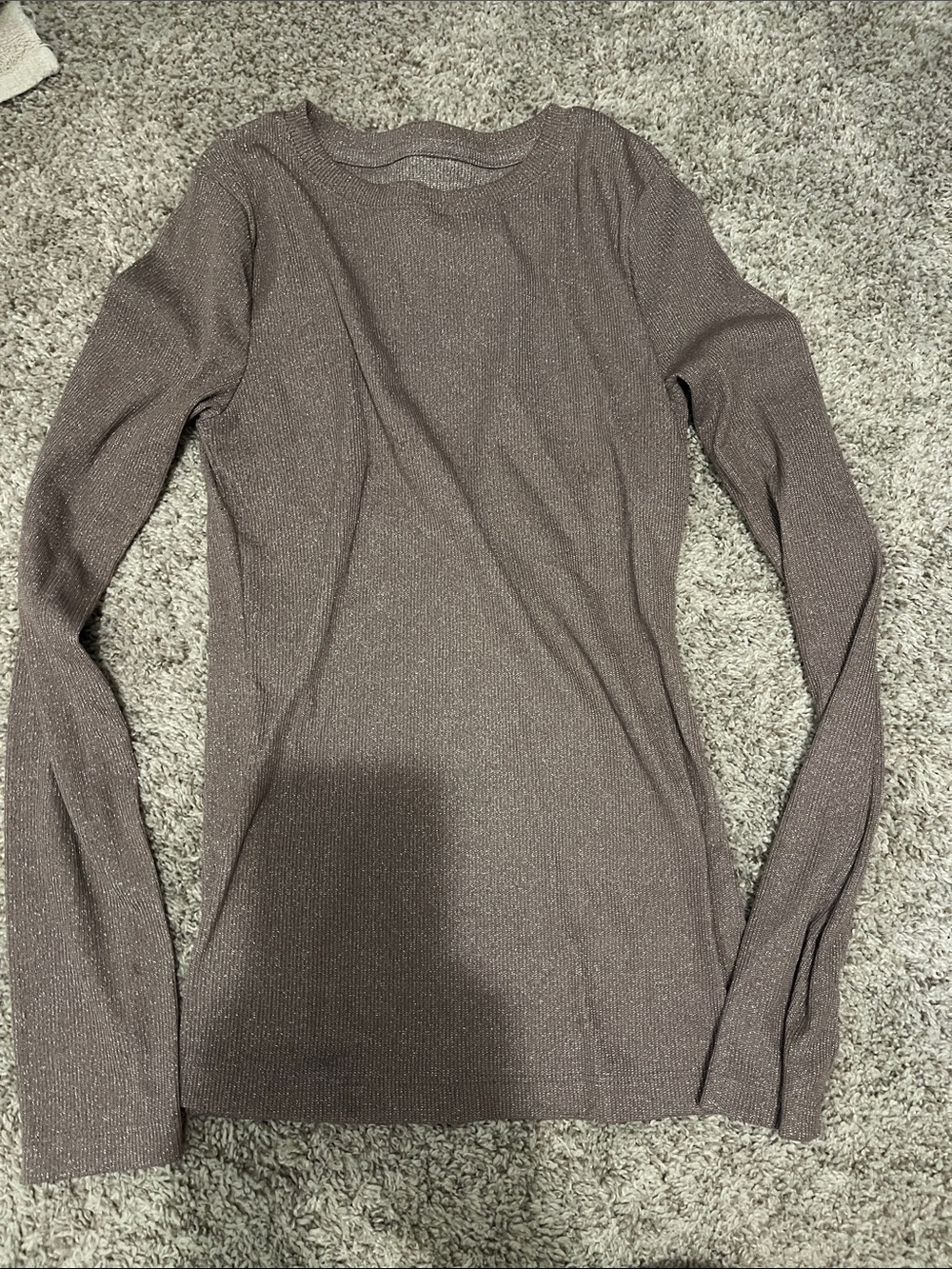 a new day Metallic Taupe Long-Sleeve Knit Top